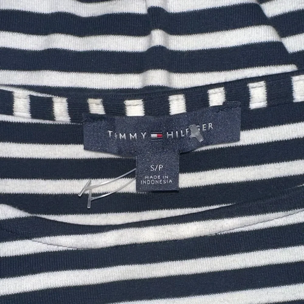 Tommy Hilfiger Navy Striped Women's Top with Pocket Detail Size S/P